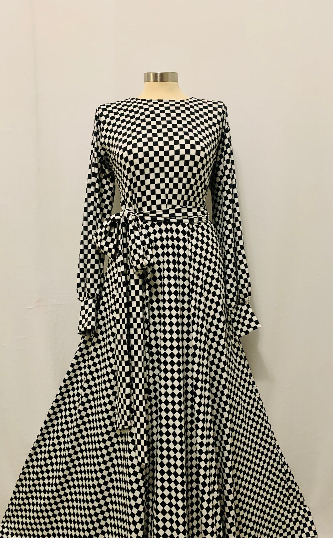 The Haya Checkered Swing dress